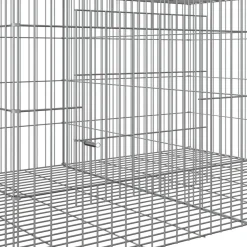 VIDAXL - Cage à lapin 4 panneaux 217x79x54 cm fer galvanisé
