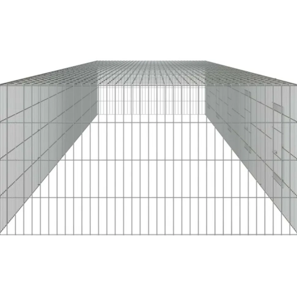 VIDAXL - Cage à lapin 5 panneaux 541x109x54 cm fer galvanisé
