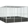 VIDAXL - Cage à oiseaux anthracite 302,5x324,5x211,5 cm acier galvanisé