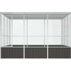 VIDAXL - Cage à oiseaux anthracite 302,5x324,5x211,5 cm acier galvanisé