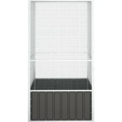 VIDAXL - Cage à oiseaux anthracite 111x107x211,5 cm acier galvanisé