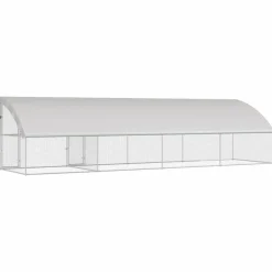 VIDAXL - Cage à poules argent 800 x 200 x 198.5 cm acier galvanisé