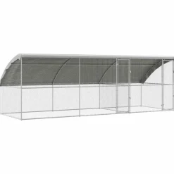 VIDAXL - Cage à poules argent 600 x 200 x 198.5 cm acier galvanisé