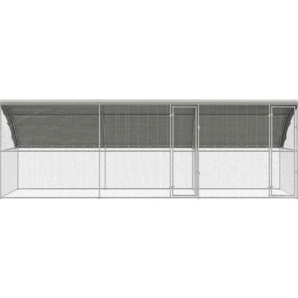 VIDAXL - Cage à poules argent 600 x 200 x 198.5 cm acier galvanisé