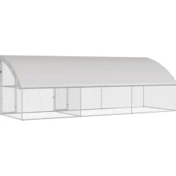 VIDAXL - Cage à poules argent 600 x 200 x 198.5 cm acier galvanisé