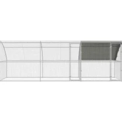 VIDAXL - Cage à poules argent 600 x 200 x 198.5 cm acier galvanisé