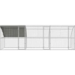 VIDAXL - Cage à poules argent 600 x 200 x 198.5 cm acier galvanisé