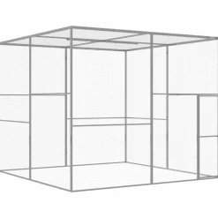 VIDAXL - Cage pour chat 3x3x2,5 m acier galvanisé