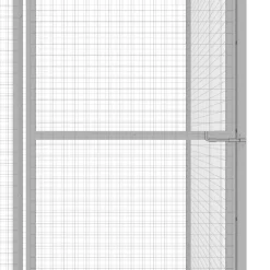 VIDAXL - Cage pour chat 6x1,5x1,5 m acier galvanisé