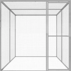 VIDAXL - Cage pour chat 3x1,5x1,5 m acier galvanisé
