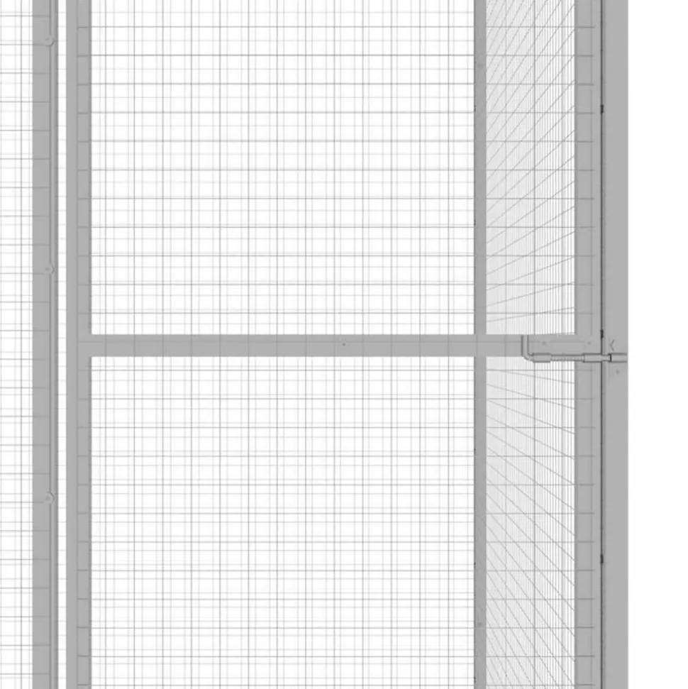 VIDAXL - Cage pour chat 3x1,5x1,5 m acier galvanisé