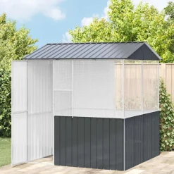 VIDAXL - Cage pour oiseaux anthracite 215 x 209 x 230 cm acier galvanisé