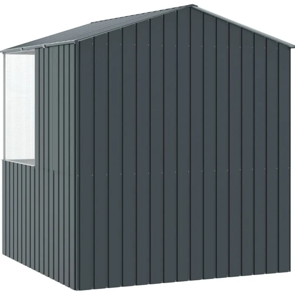 VIDAXL - Cage pour oiseaux anthracite 215 x 209 x 230 cm acier galvanisé
