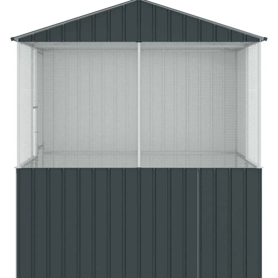 VIDAXL - Cage pour oiseaux anthracite 215 x 209 x 230 cm acier galvanisé
