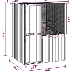 VIDAXL - Cage pour oiseaux anthracite 154 x 154 x 200 cm acier galvanisé