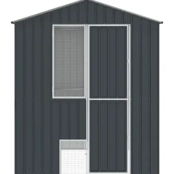 VIDAXL - Cage pour oiseaux anthracite 215 x 210 x 247 cm acier galvanisé