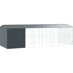 VIDAXL - Cage pour oiseaux anthracite 860 x 310 x 247 cm acier galvanisé