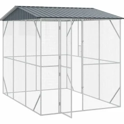 VIDAXL - Cage pour oiseaux anthracite 227 x 310 x 247 cm acier galvanisé