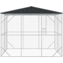 VIDAXL - Cage pour oiseaux anthracite 227 x 310 x 247 cm acier galvanisé