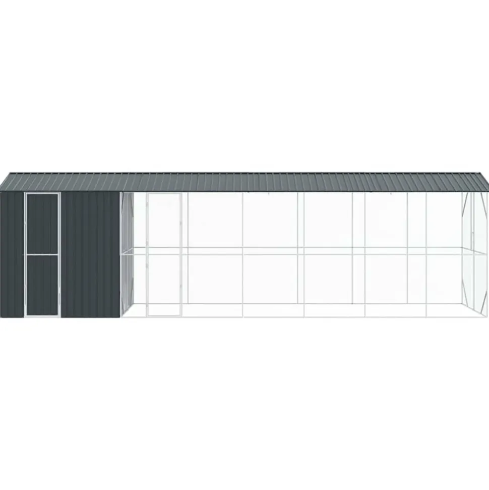 VIDAXL - Cage pour oiseaux anthracite 860 x 208 x 247 cm acier galvanisé
