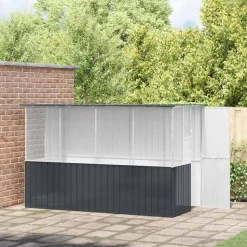 VIDAXL - Cage pour oiseaux anthracite 154 x 307 x 200 cm acier galvanisé