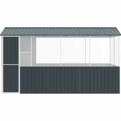 VIDAXL - Cage pour oiseaux anthracite 410 x 210 x 230 cm acier galvanisé