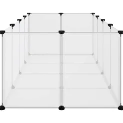 VIDAXL - Cage pour petits animaux transparent 144x74x46,5 cm pp et acier