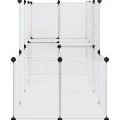 VIDAXL - Cage pour petits animaux transparent 142x74x93 cm pp et acier