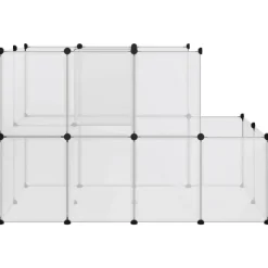 VIDAXL - Cage pour petits animaux transparent 142x74x93 cm pp et acier
