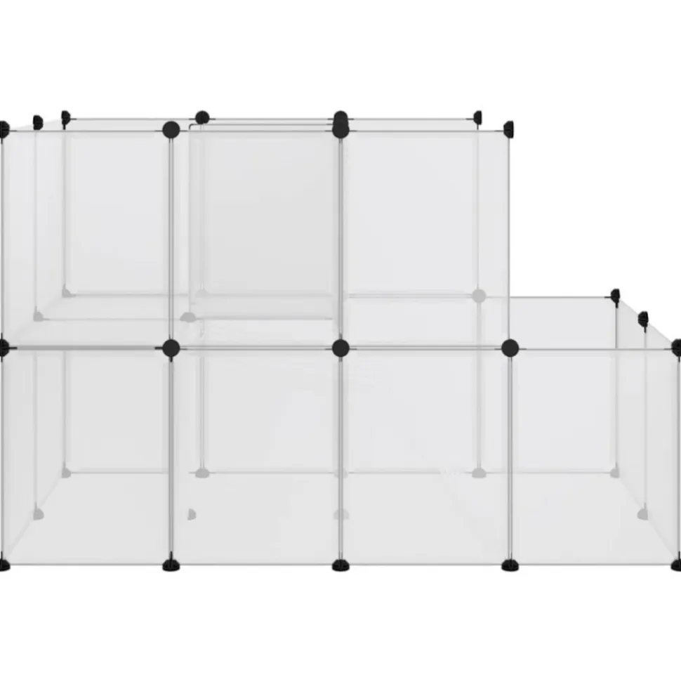 VIDAXL - Cage pour petits animaux transparent 142x74x93 cm pp et acier