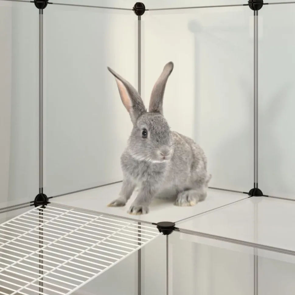VIDAXL - Cage pour petits animaux transparent 142x74x93 cm pp et acier