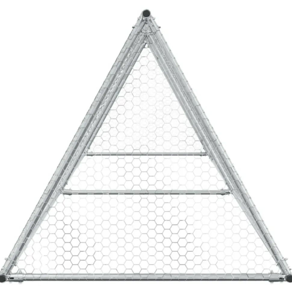 VIDAXL - Cage pour poules argenté 400x105x91 cm acier galvanisé