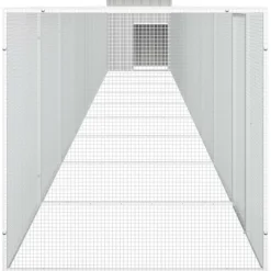 VIDAXL - Cage pour poules gris 1000x91x100 cm acier galvanisé