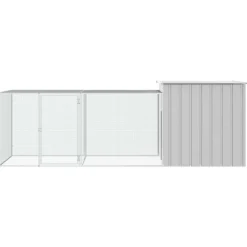VIDAXL - Cage pour poules gris 300x91x100 cm acier galvanisé