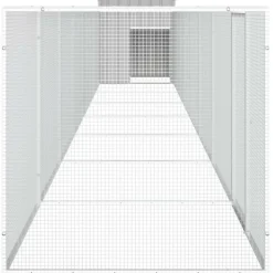 VIDAXL - Cage pour poules gris 800x91x100 cm acier galvanisé