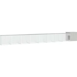 VIDAXL - Cage pour poules gris 900x91x100 cm acier galvanisé