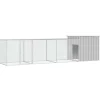 VIDAXL - Cage pour poules gris 400x91x100 cm acier galvanisé