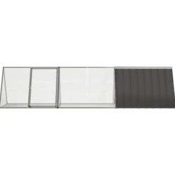 VIDAXL - Clapier anthracite 302,5x80,5x71 cm acier galvanisé
