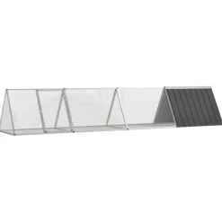 VIDAXL - Clapier anthracite 403,5x80,5x71 cm acier galvanisé