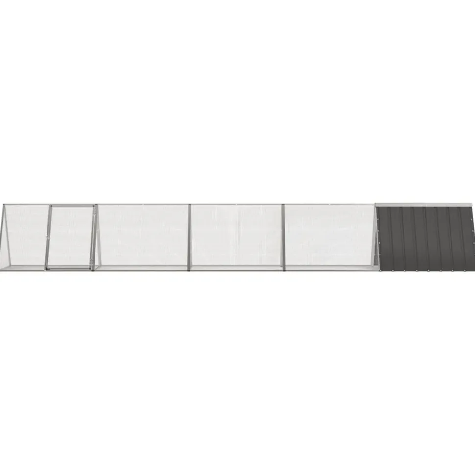 VIDAXL - Clapier anthracite 504,5x80,5x71 cm acier galvanisé