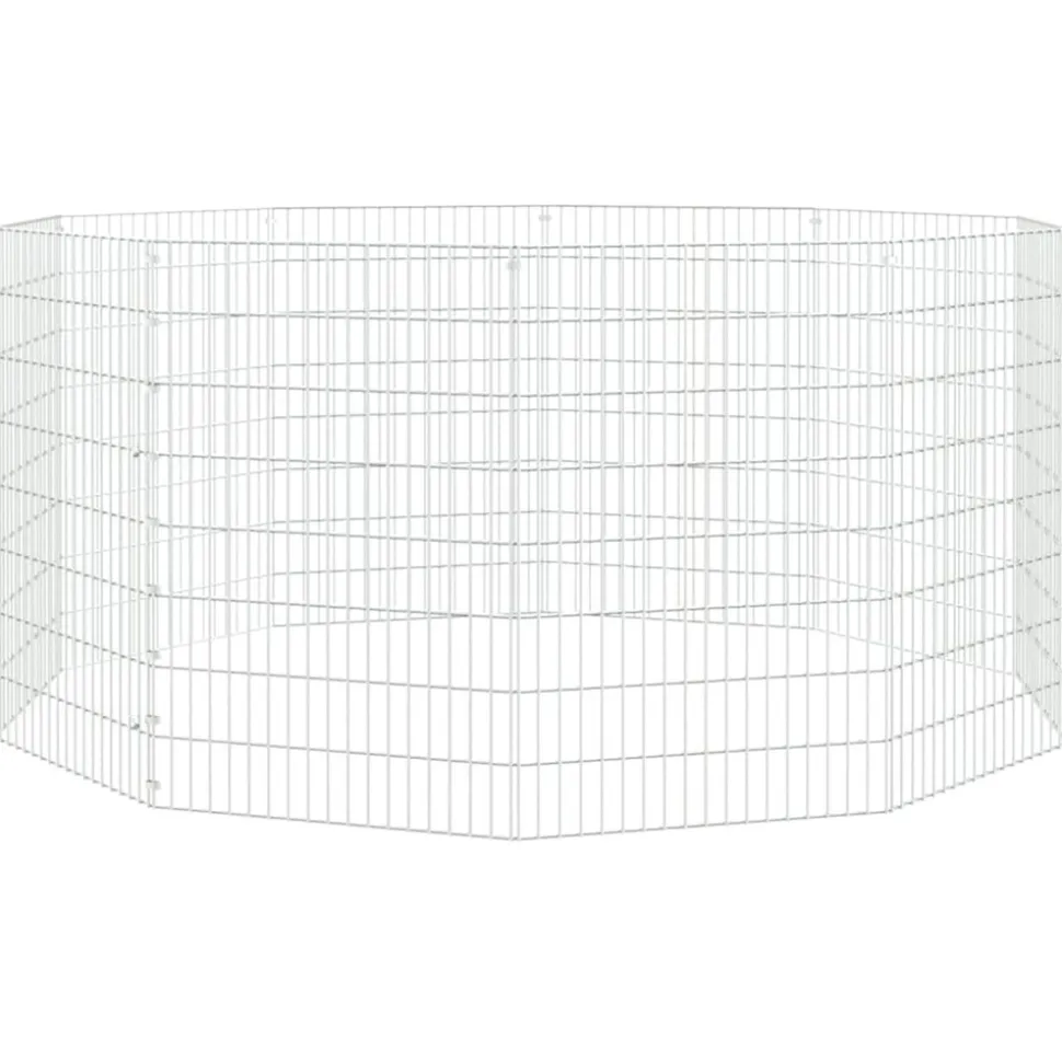 VIDAXL - Enclos d'animaux en liberté 10 panneaux 54x80 cm fer galvanisé