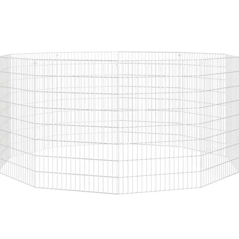 VIDAXL - Enclos d'animaux en liberté 10 panneaux 54x80 cm fer galvanisé