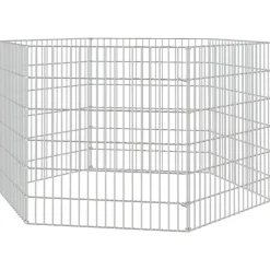 VIDAXL - Enclos pour animaux en liberté 6 panneaux 54x60cm fer galvanisé