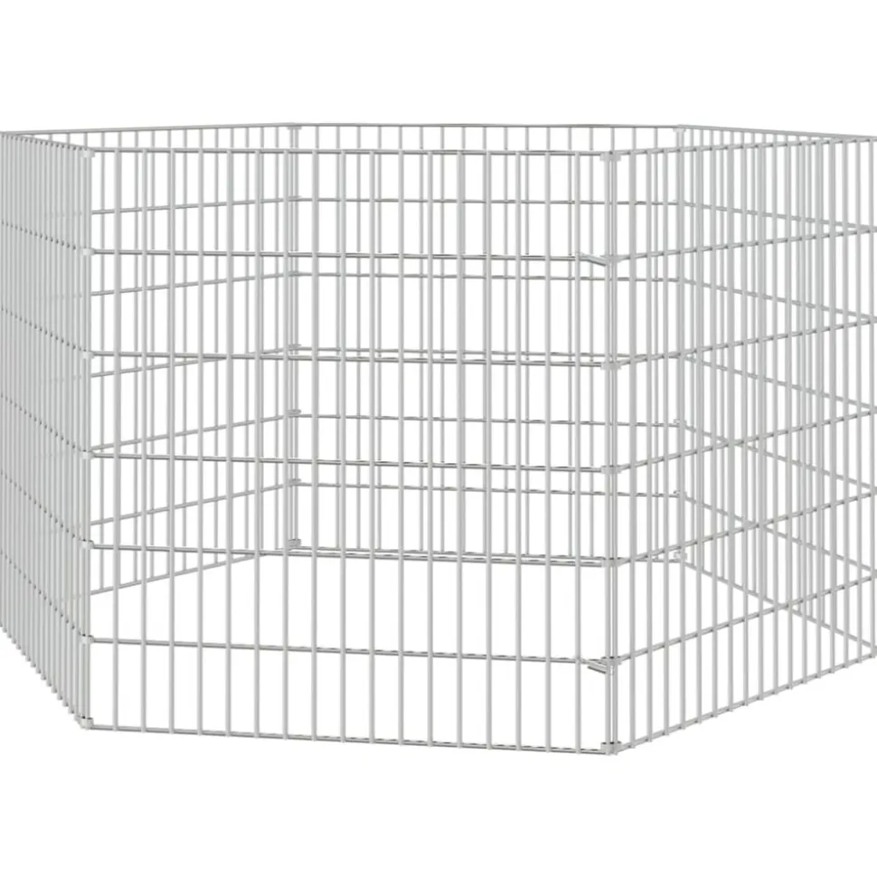 VIDAXL - Enclos pour animaux en liberté 6 panneaux 54x60cm fer galvanisé
