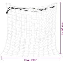 VIDAXL - Filets à foin 2 pcs rond blanc 75x75 cm pp