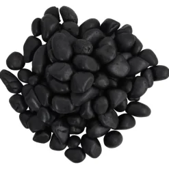 VIDAXL - Galets polis 25 kg noir 2-5 cm