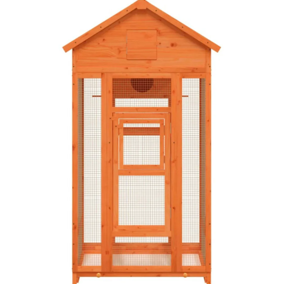 VIDAXL - Maison à oiseaux marron 91,5x53x170 cm bois massif de pin