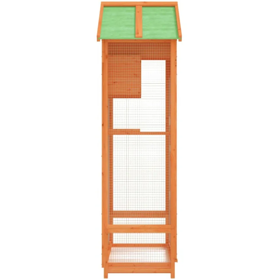 VIDAXL - Maison à oiseaux marron 91,5x53x170 cm bois massif de pin