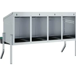 VIDAXL - Nichoir à poules4 compartiments avec pieds en acier galvanisé