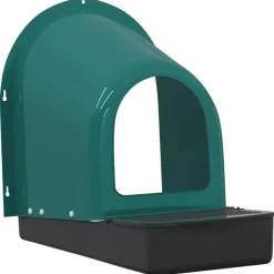 VIDAXL - Nichoirs à poules 4 pièces fixation murale plastique vert foncé